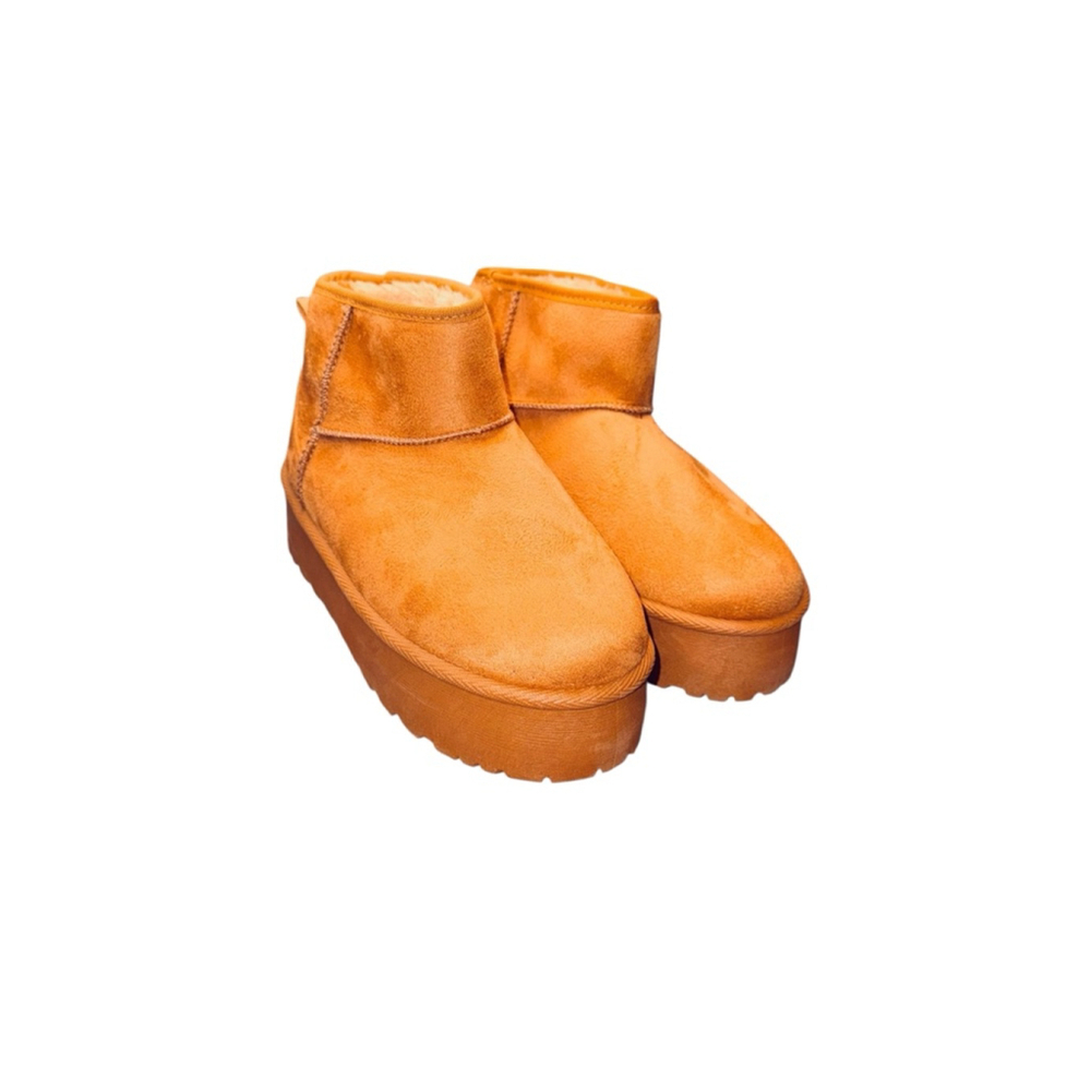 Women's Avalanche Chestnut Platform Cozy Ankle Boots US 6